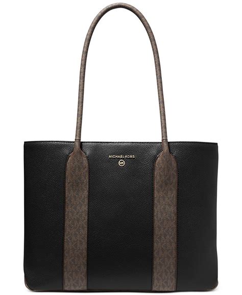 michael michael kors signature austin leather tote bag|michael kors large signature tote.